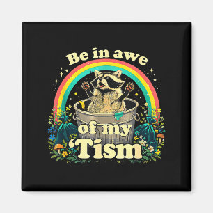 Imán meme de mapache autista está asombrado de mi 'tism