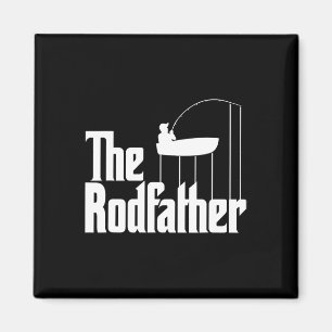 Imán Meme De Pesca Gracioso Del Rodfather Fishing Rod