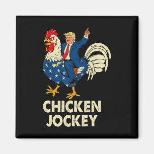 Imán Meme de Trump sobre el ajedrez de pollo para hombr