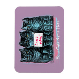 Imán Meme del gato del personalizable 'Check Meowt'