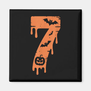 Imán Meme del número 7 67 Seis Siete Halloween