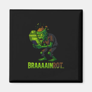 Imán Meme Divertido de Cerebro de Zombie 6 7 Halloween