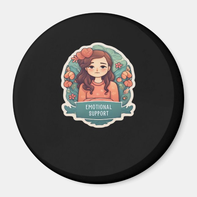 Imán Meme divertido de Coworker de ayuda emocional (Frente)