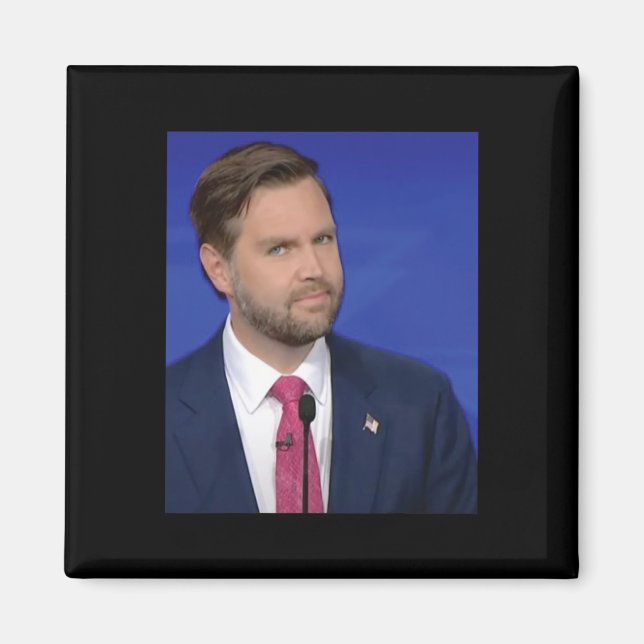 Imán Meme Divertido De J.d Vance Vicepresidente Cara De (Frente)