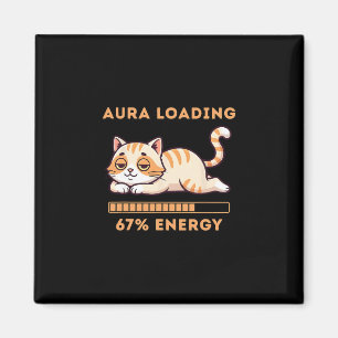Imán Meme Divertido de la Generación Z 67 Aura de Gato