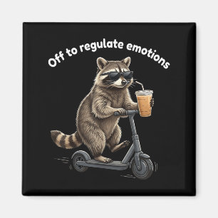 Imán Meme divertido de mapache para regular emociones m