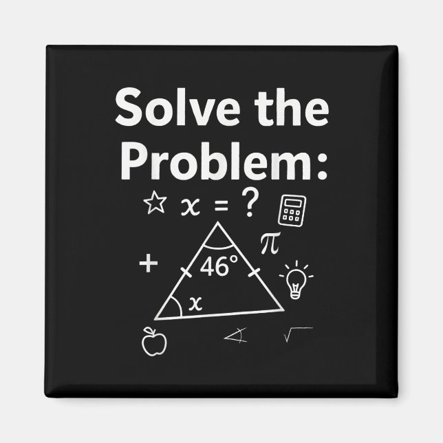 Imán Meme divertido de matemáticas 67 Resuelve el probl (Frente)