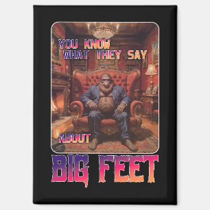 Imán Meme divertido de pies de pie