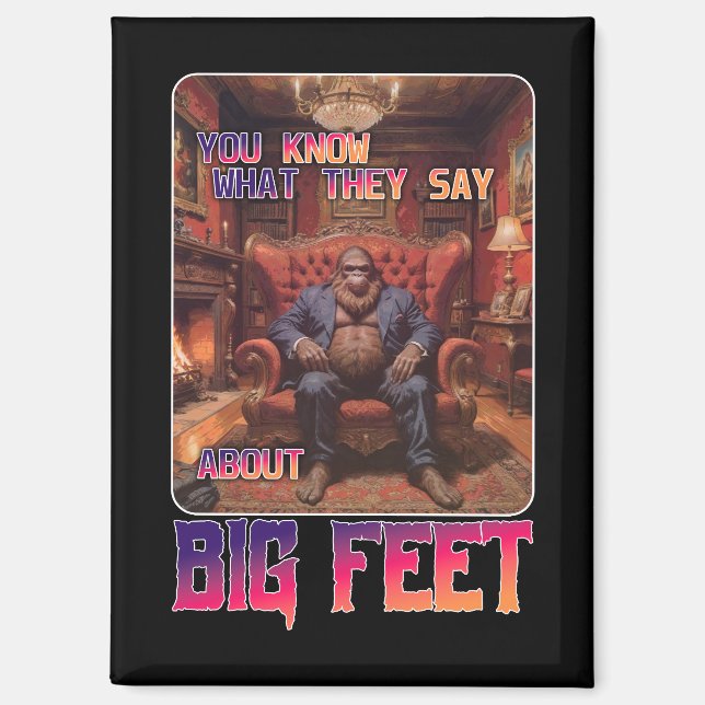 Imán Meme divertido de pies de pie (Anverso)