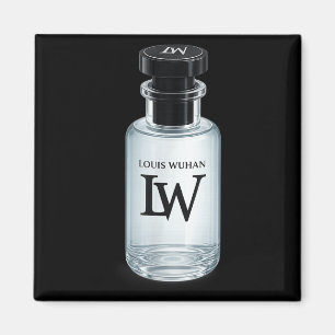 Imán Meme divertido de rociador de botella de vidrio lw