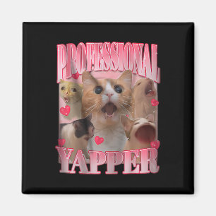 Imán Meme divertido de yapper Cat profesional