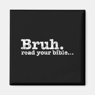 Imán Meme divertido hermano lee la biblia cristiano rel