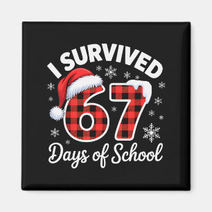 Imán Meme Divertido Seis Siete Navidad Sobreviví 67 Día