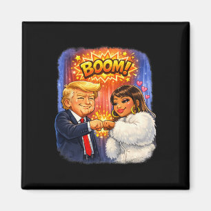 Imán Meme Divertido Trump Y Nicki Se Dan Manos Arriba P