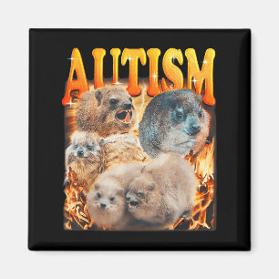 Imán Meme Divertido Woodchucks Marmotas Autista Autismo
