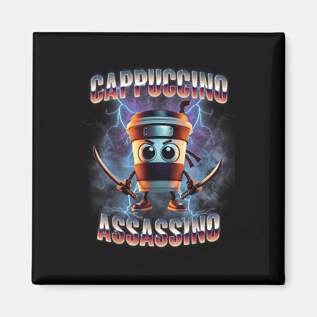 Imán Meme italiano Cappuccino Ino Brainrot (Frente)