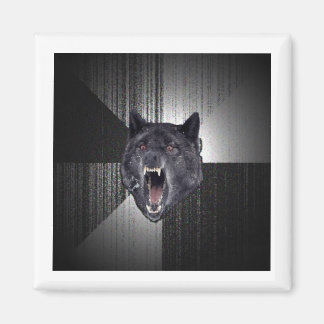 Imán Meme para animales de aviso de lobo demencial