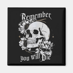 Imán Memento Mori Skull Stoic PhilosophMen Latin