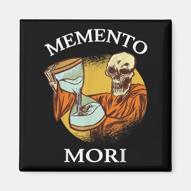 Imán Memento Mori Stoic Latin Stoicism Philosophem (Frente)