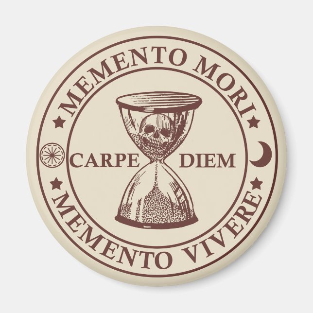 Imán memento mori vivere (Frente)