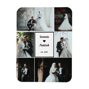 Imán Memoria Boda romántica - 6 fotos de Personalizados