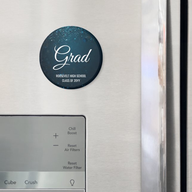 Imán Memoria del partido de graduación azul estándar (In situ (nevera))