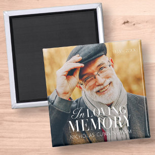 Imán Memorial de fotos moderno elegante en la memoria a