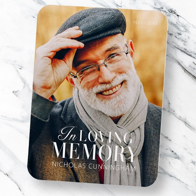 Imán Memorial de fotos moderno elegante en la memoria a (Subido por el creador)