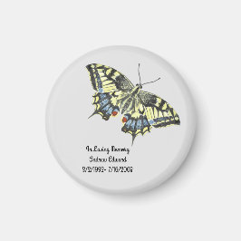 Imán Memorial de Mariposa Personalizado
