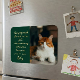 Imán Memorial de pérdida de gato Foto personalizada Nom