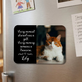 Imán Memorial de pérdida de gato Foto personalizada Nom