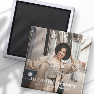 Imán Memorial fotográfico de Personalizado moderno en 