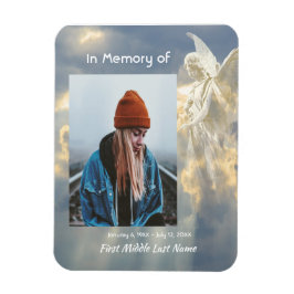 Imán Memorial Keepsake Angel Sky Clouds