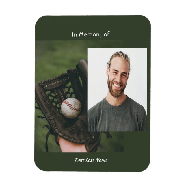Imán Memorial Keepsake Baseball Game Player  (Vertical)