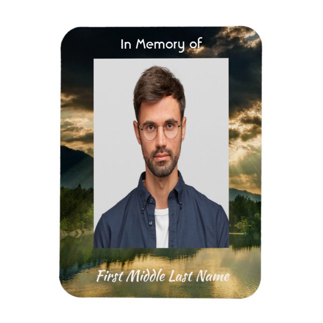 Imán Memorial Keepsake Beautiful Lake Beach  (Vertical)