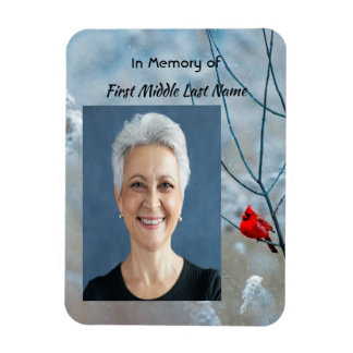 Imán Memorial Keepsake Cardinal Red Bird