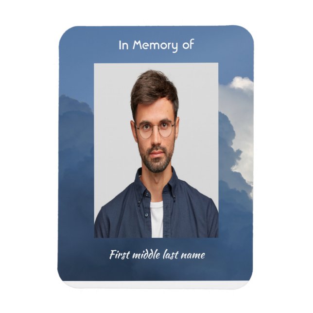 Imán Memorial Keepsake Clouds Sky Heavenly (Vertical)