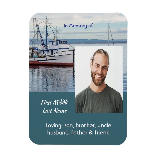 Imán Memorial Keepsake Commercial Fisherman (Vertical)