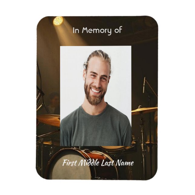 Imán Memorial Keepsake Drummer Drums Band  (Vertical)