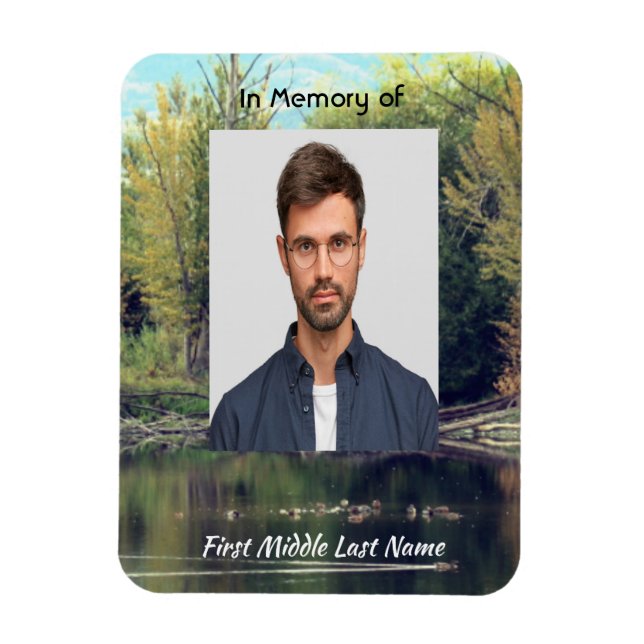 Imán Memorial Keepsake Lake Pond Park Ducks (Vertical)