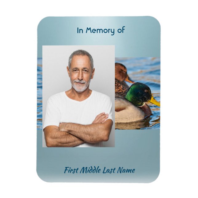 Imán Memorial Keepsake Mallard Ducks Bird (Vertical)