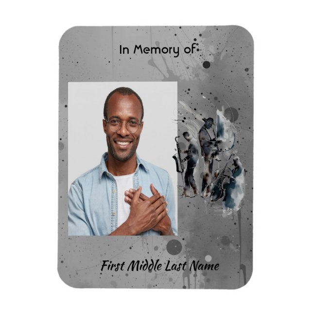 Imán Memorial Keepsake Music Jazz Band (Vertical)