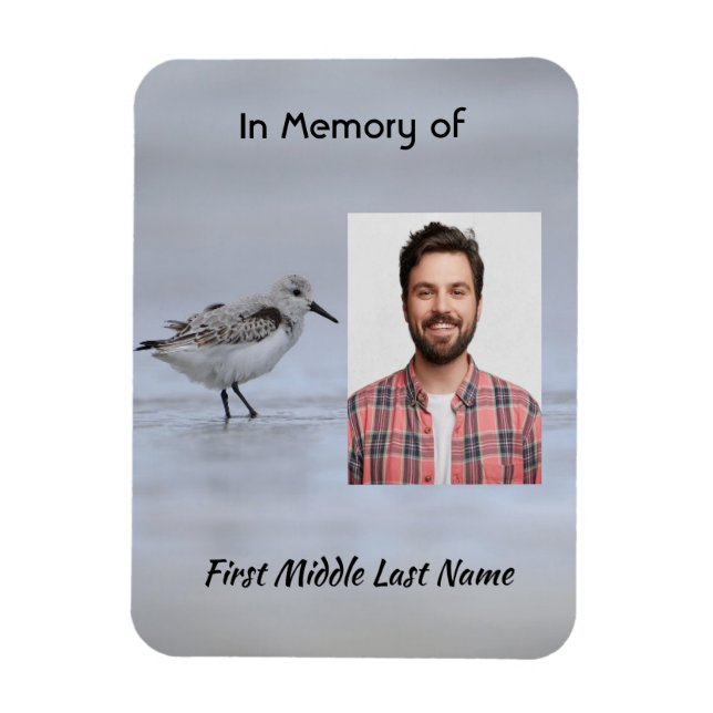 Imán  Memorial Keepsake Sandpiper Shore Bird  (Vertical)