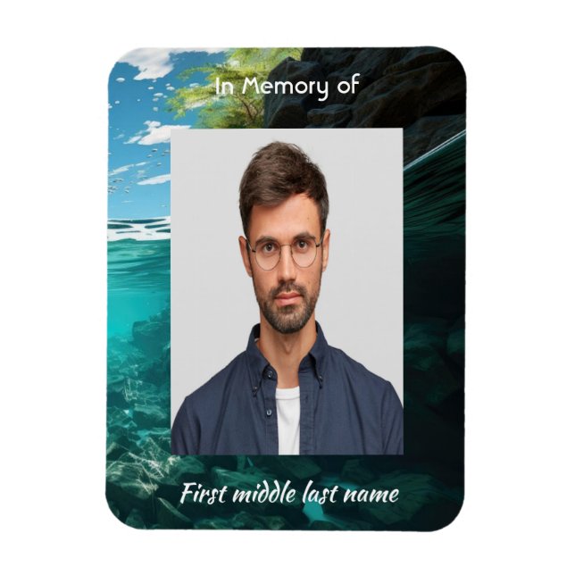 Imán Memorial Keepsake Service Deep Sea Diving Diver (Vertical)