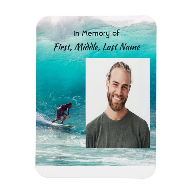 Imán  Memorial Keepsake  Wave Surfer Water (Vertical)