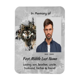Imán Memorial Keepsake Wolf Wolves Animal art