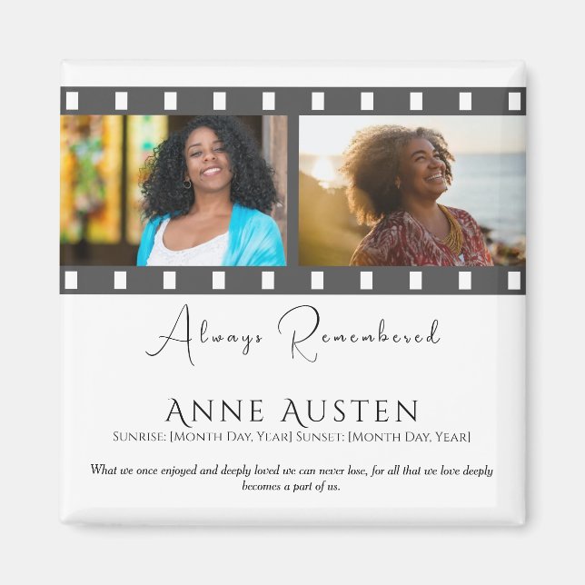 Imán Memorial Magnet – Personalized Tribute Keepsake (Frente)