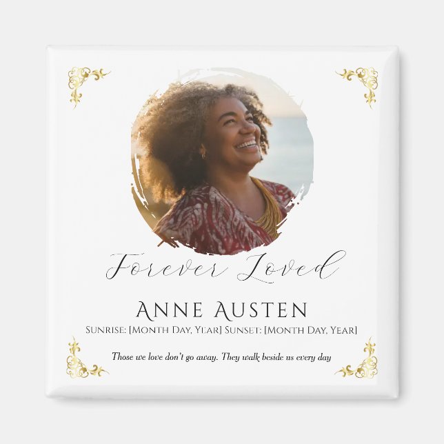 Imán Memorial Magnet – Personalized Tribute Keepsake (Frente)