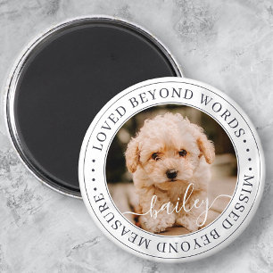 Imán Memorial mascota adorado más allá de las palabras