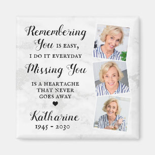 Imán Memorial Personalizado de recuerdo moderno 3 Favor